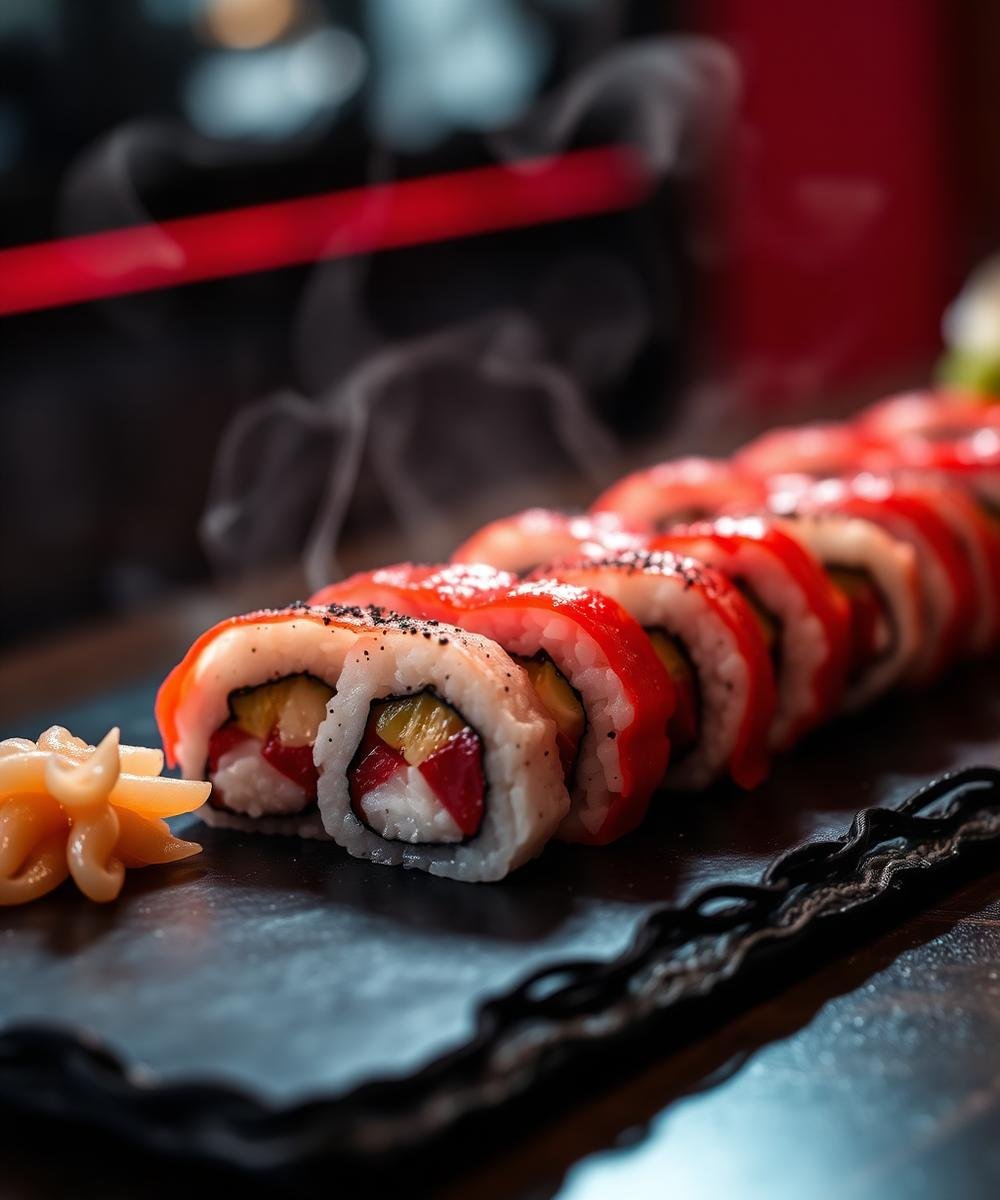 Sushi de autor preparado en Azumi